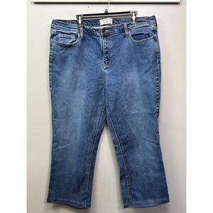 Signature By Levi Strauss Jeans Womens 22W Blue Bootcut Hemmed Stretch Denim